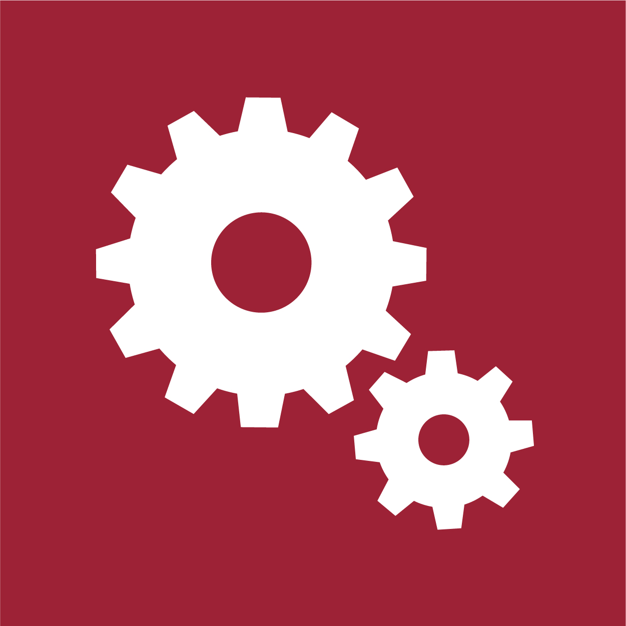 icon depicting two gears